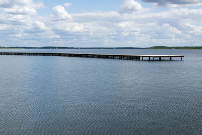 Pier on sea against sky