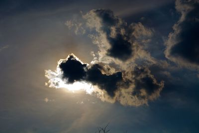 Low angle view of sky during sunset