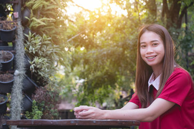 Portrait of a smiling young woman