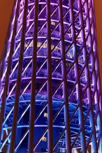 Low angle view of illuminated ceiling