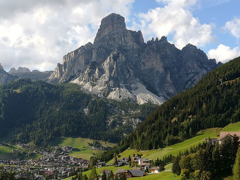 Panoramic view of mountains against sky