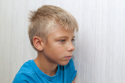 Portrait of boy looking away