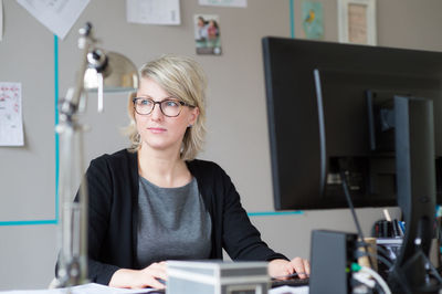 Portrait of young woman