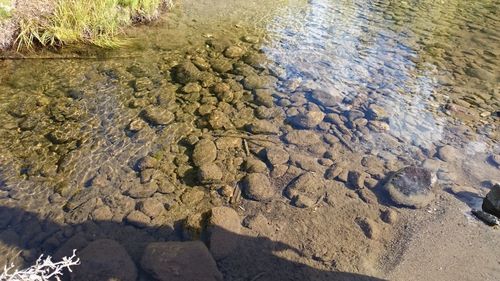 High angle view of water