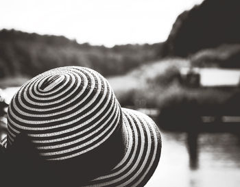 Close-up of spiral hat
