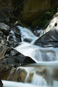 Scenic view of waterfall