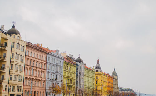 Low angle view of buildings against sky