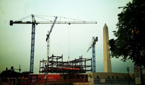 Low angle view of construction site