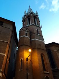 Low angle view of church against sky