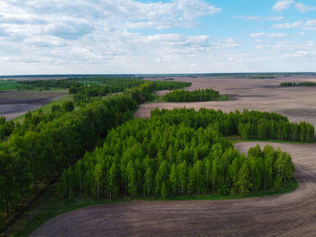 Scenic view of land against sky