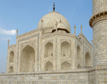 Low angle view of historical building against sky