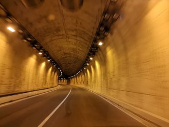 Empty illuminated tunnel