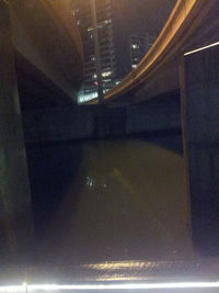 View of illuminated building