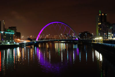 Illuminated city at night