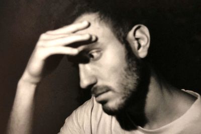 Close-up portrait of young man