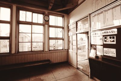 Interior of empty railroad station