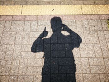 Shadow of people on street