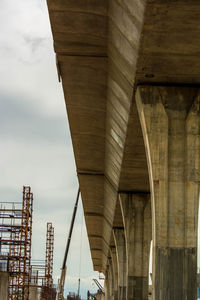 Low angle view of bridge against sky