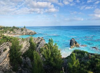 Panoramic view of sea against sky