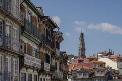 Low angle view of buildings against sky