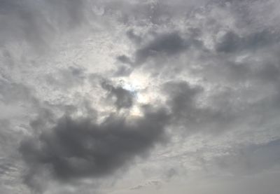 Low angle view of cloudy sky