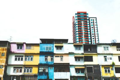 Low angle view of residential building against sky