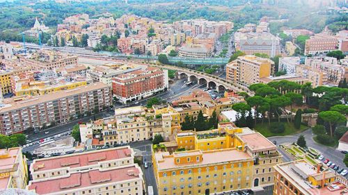 High angle view of cityscape