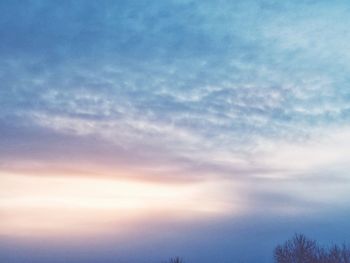 Low angle view of sky at sunset