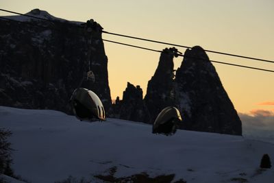 Snow covered mountain against sky
