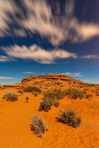 Scenic view of desert against sky