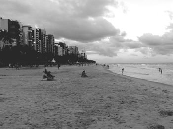 View of sea against cloudy sky