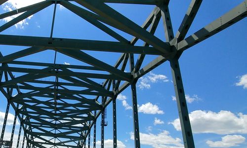 Low angle view of bridge against sky