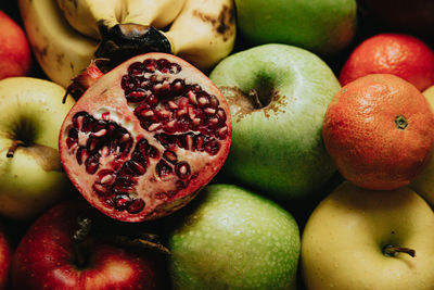 Full frame shot of apples in market