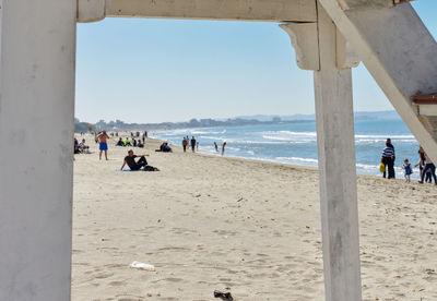Group of people on beach