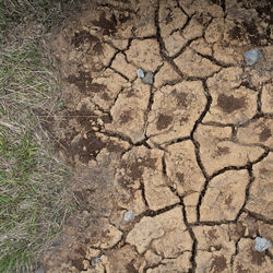 Full frame shot of cracked land
