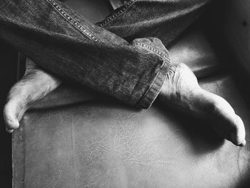 Close-up of man hand
