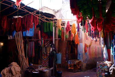 Clothes drying on clothesline