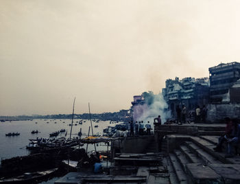 View of city against clear sky