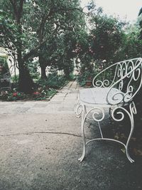 Empty benches in the dark