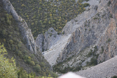 Scenic view of stream flowing through rocks