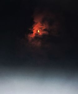 Low angle view of moon in sky