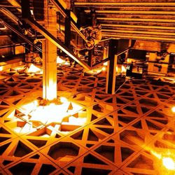 Low angle view of illuminated lights