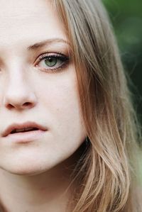 Close-up portrait of woman