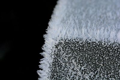 Macro shot of frozen water