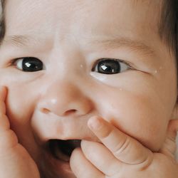 Close-up portrait of cute baby