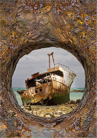 Old built structure in water