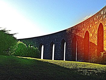 Built structure in front of building