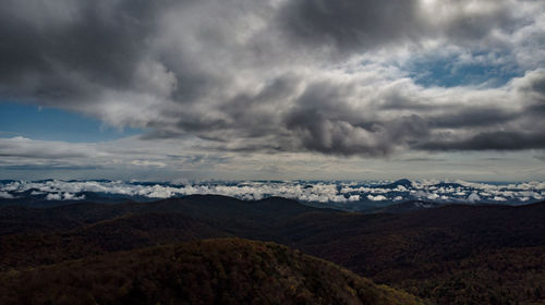 Scenic view of dramatic landscape