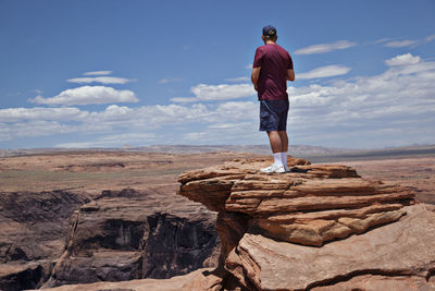 Man standing on landscape