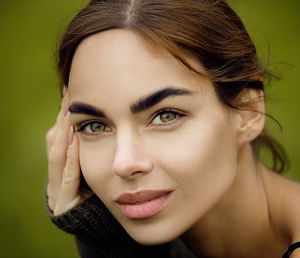 Close-up portrait of young woman